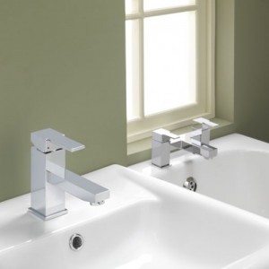 Square bathroom taps